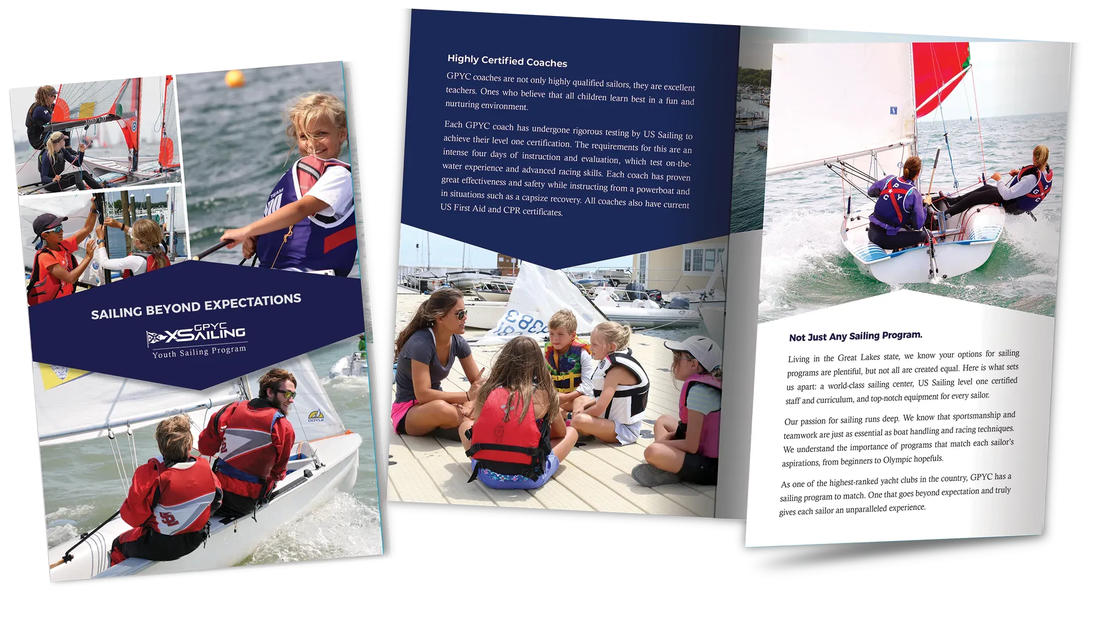 Grosse Pointe Yacht Club Youth Sailing Tri-Fold Brochure