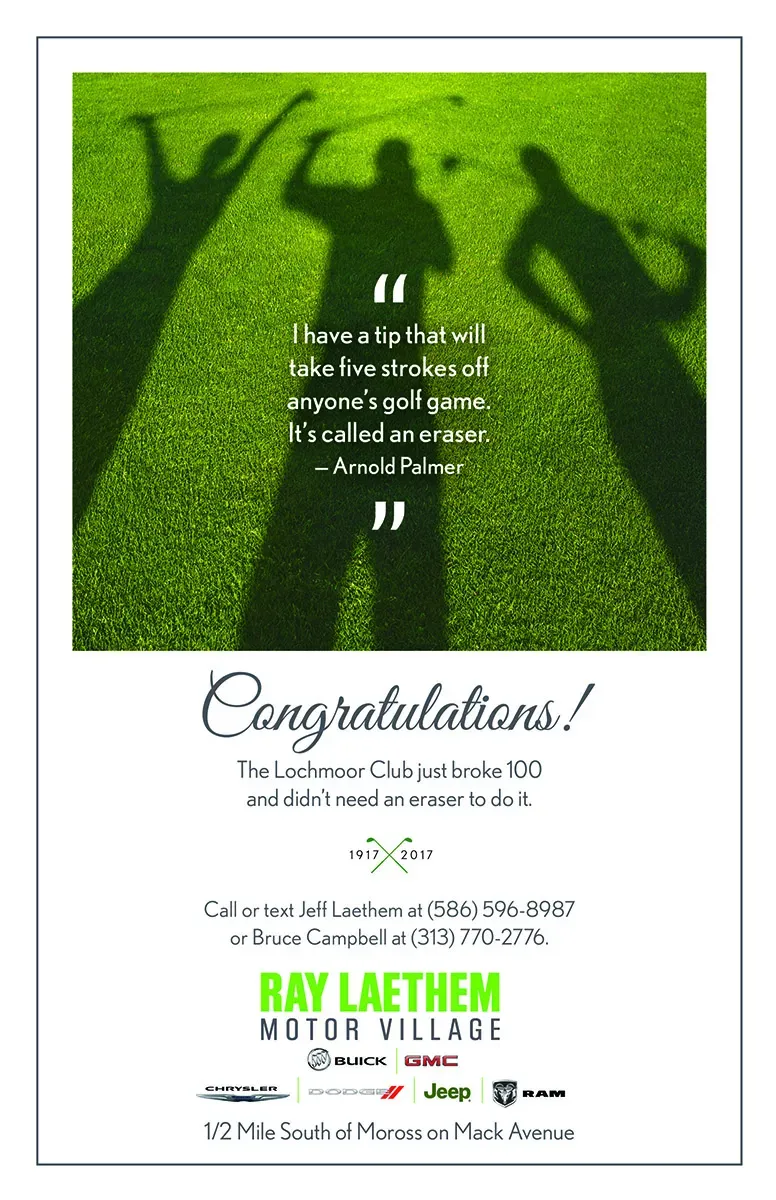 Ray Laethem Motor Village Lochmoor Golf Club Ad